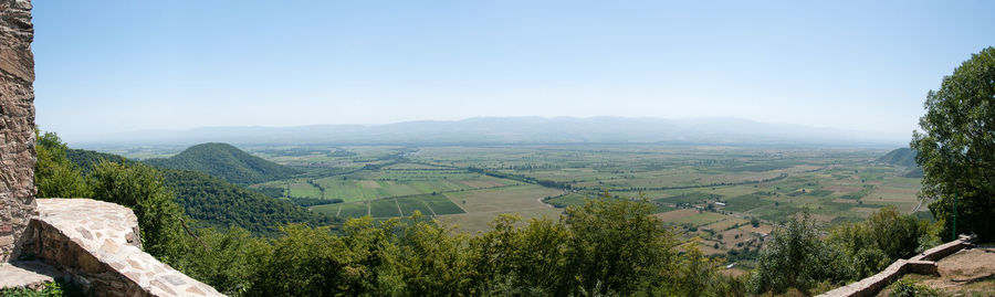 Scenic view of landscape against clear sky