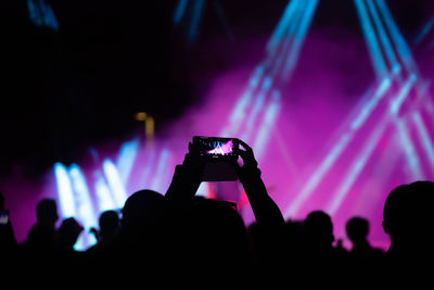 Group of people at music concert