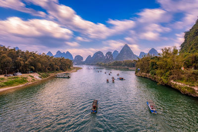 Scenic view of river against sky