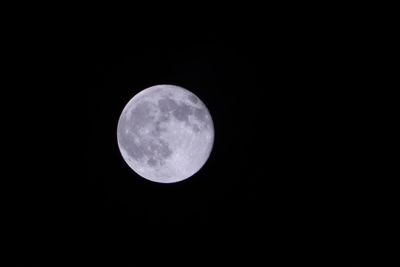 Low angle view of moon in sky