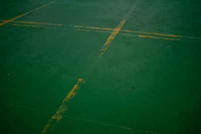 High angle view of airport runway