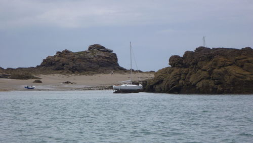 View of boats in sea
