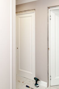 Closed door of white house
