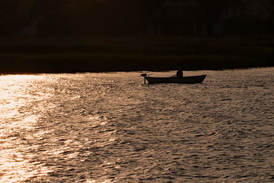 Boats sailing in boat on water