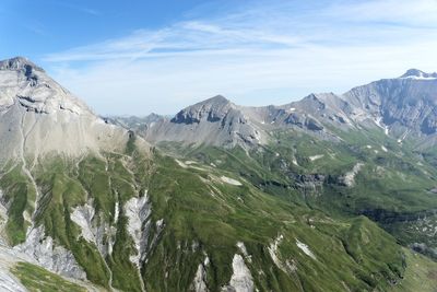 Scenic view of rocky mountains against sky