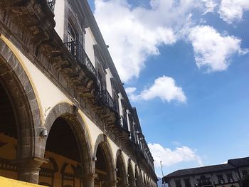 Low angle view of historical building against sky