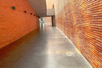 Empty corridor of building