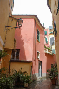 Low angle view of residential buildings