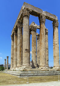 Old ruins of building against clear sky