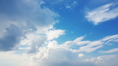Low angle view of clouds in sky