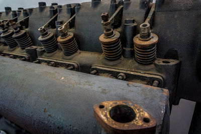 Close-up of rusty machine part