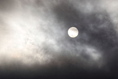 Low angle view of moon in sky