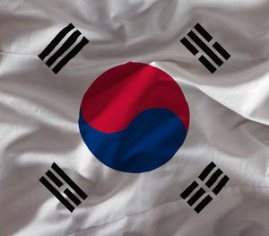 Full frame shot of south korean flag