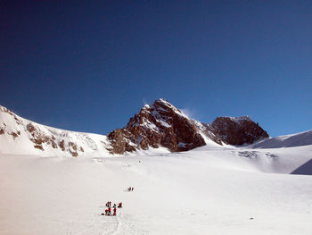 The gran paradiso mountain landscape in the alps in italy