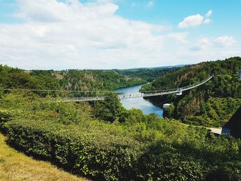 Scenic view of river against sky