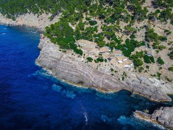 High angle view of sea