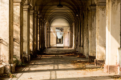 Corridor of old building