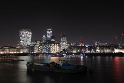 City skyline at night