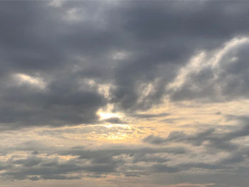 Low angle view of clouds in sky
