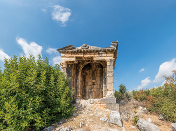 Low angle view of historical building against sky