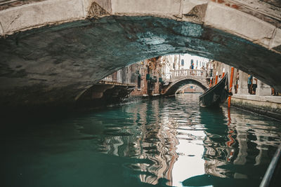 Arch bridge over canal