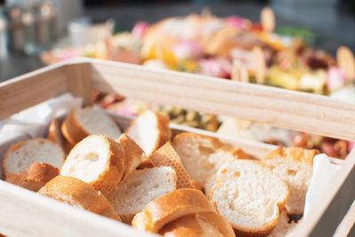 Close-up of food on table