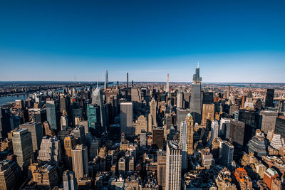 Aerial view of buildings in city