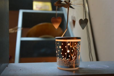 Close-up of vase on table