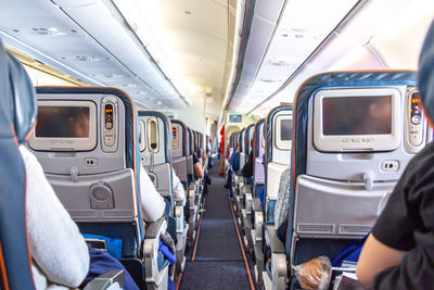 Passengers on an airplane