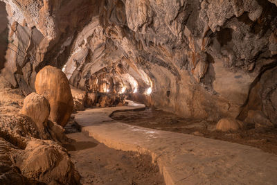 Rock formations in cave