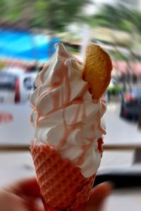 Close-up of ice cream cone