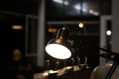 Close-up of illuminated light bulb