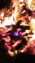 Close-up of bonfire