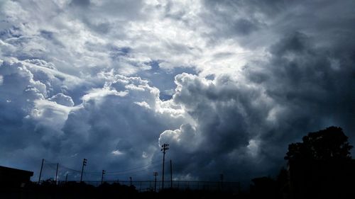 Low angle view of cloudy sky
