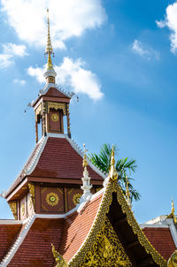 Low angle view of traditional building against sky