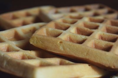 Close-up of waffles