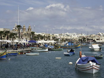 Marsaxlokk harbour on the malta island
