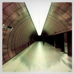 Empty road in tunnel