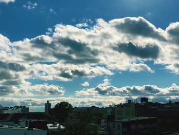 High angle view of townscape against sky