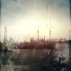 View of buildings in water