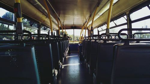 Interior of bus