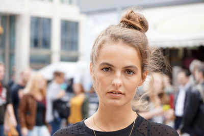 Portrait of a serious young woman