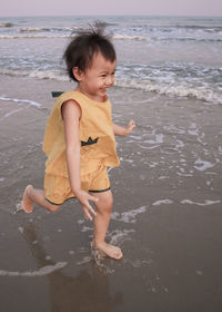 Cute boy on beach