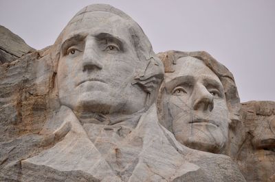 Low angle view of mt rushmore national monument