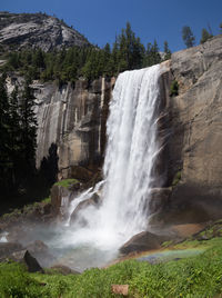 Scenic view of waterfall