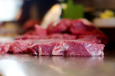 Close-up of red meat