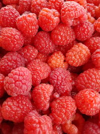 Full frame shot of raspberries