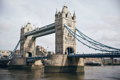 Sightseeing tower bridge in london with cloudy sky