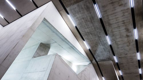 Low angle view of illuminated ceiling in building