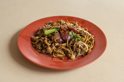 Close-up of meal served in plate